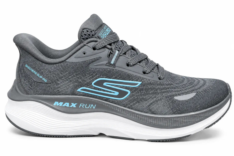 کتونی اسکیچرز زنانه Max Run GO RUN Slip-Ins طوسی