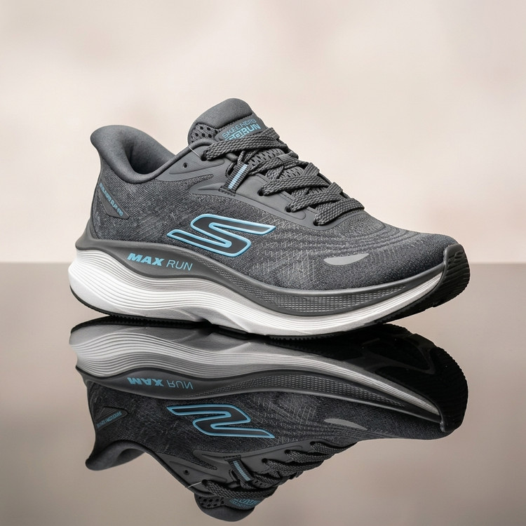 کتونی اسکیچرز زنانه Max Run GO RUN Slip-Ins طوسی